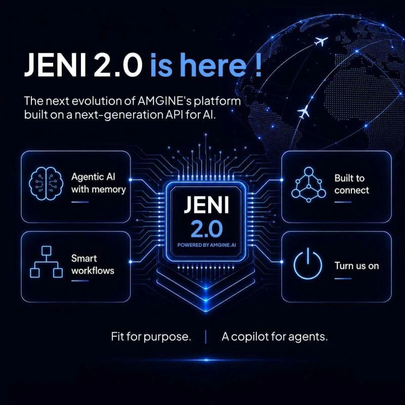 Visual from the original AMGINE Launches JENi 2.0 Reimagining the Managed Travel Experience announcement