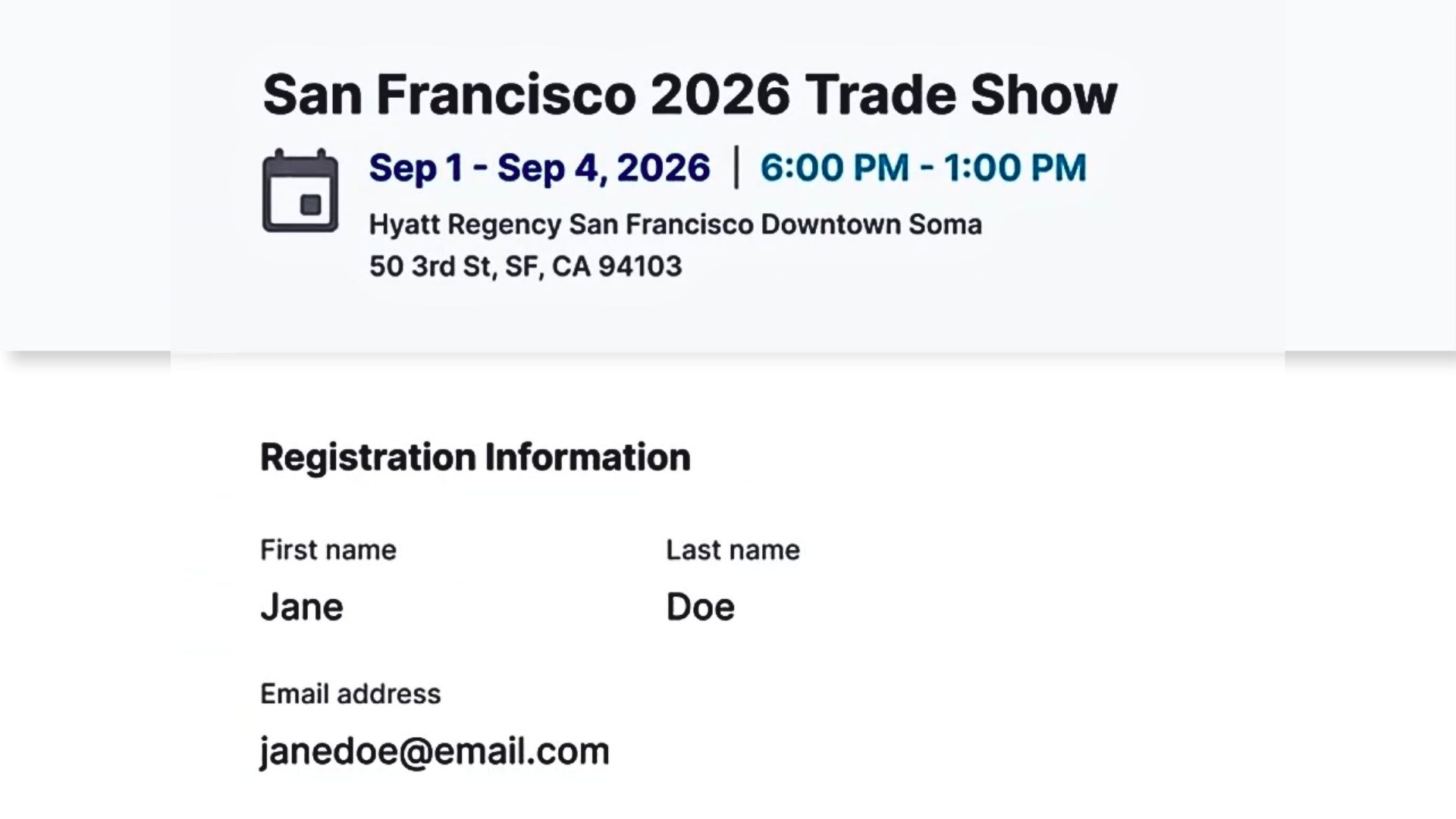 Tailored registrations